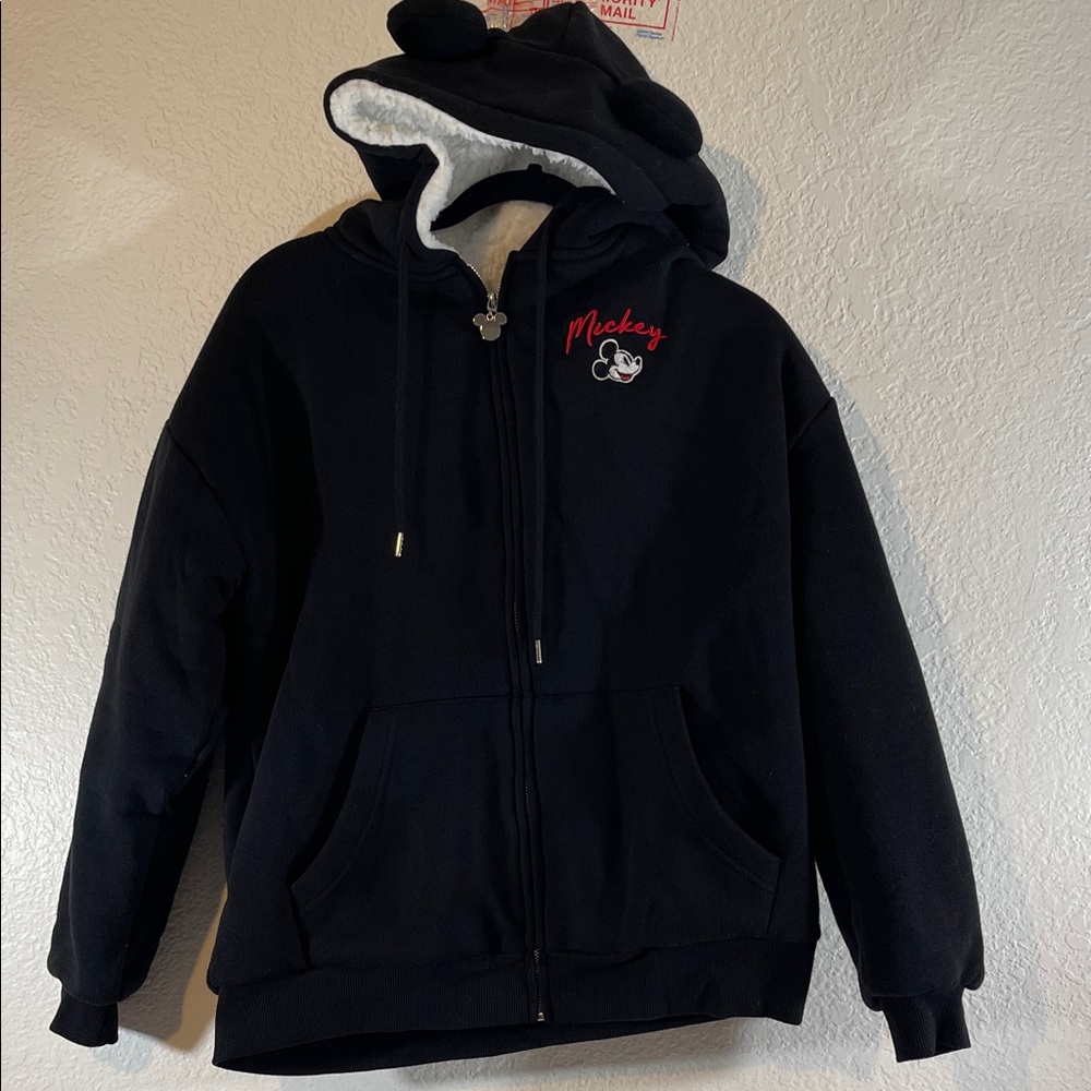 FOREVER 21 DISNEY MICKEY MOUSE ZIP-UP HOODIE SIZE SMALL - Picture 4 of 14